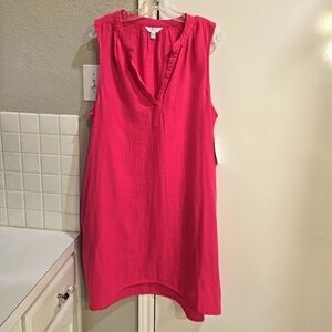 NWT Time & Tru V-Neck Sleeveless Pink Coverup XL 16-18